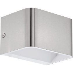 Eglo Wandlampe Sania 4 Grau Aluminium 8 cm - Farbe: Nickel matt - LED - Lichtfarbe: Warmweiss - Wandlampe- LED Energiesparlampe