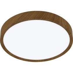 Eglo Deckenlampe Musurita Braun Stahl/Kunststoff 6 cm - Farbe: Holzfarben - LED - Lichtfarbe: Warmweiss - Material: Kunststoff/Stahl - Deckenlampe-