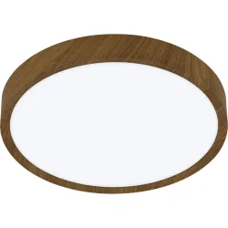 Eglo Deckenlampe Musurita Braun Stahl/Kunststoff 7.5 cm - Farbe: Holzfarben - LED - Lichtfarbe: Warmweiss - Material: Kunststoff/Stahl - Deckenlampe-