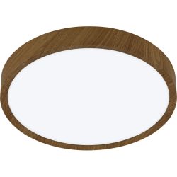 Eglo Deckenlampe Musurita Braun Stahl/Kunststoff 7.5 cm - Farbe: Holzfarben - LED - Lichtfarbe: Warmweiss - Material: Kunststoff/Stahl - Deckenlampe-