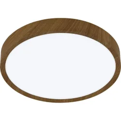 Eglo Deckenlampe Musurita Braun Stahl/Kunststoff 7.5 cm - Farbe: Holzfarben - LED - Lichtfarbe: Warmweiss - Material: Kunststoff/Stahl - Deckenlampe-