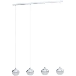 Eglo Pendellampe Mioglia 1 Grau Stahl 15 cm 110 cm - Farbe: chrom - Pendellampe