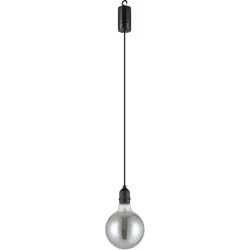 Eglo Pendellampe Vignanello Schwarz Kunststoff 19.5 cm - LED - Lichtfarbe: Extra warmweiss - Pendellampe- LED Energiesparlampe