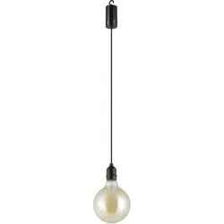 Eglo Pendellampe Vignanello Schwarz Kunststoff 19.5 cm - LED - Lichtfarbe: Extra warmweiss - Pendellampe- LED Energiesparlampe
