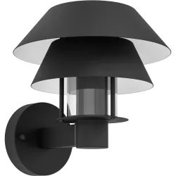 Eglo Wandlampe aussen Chiappera Schwarz/Weiss Stahl 22.5 cm - Wandlampe aussen