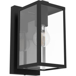 Eglo Wandlampe aussen Budrone Schwarz Stahl 27 cm - Wandlampe aussen