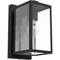 Eglo Wandlampe aussen Budrone Schwarz Stahl 27 cm - Wandlampe aussen