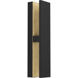 Eglo Wandlampe aussen Costorio Braun/Schwarz Aluminium 8 cm 8 cm - LED - Lichtfarbe: Warmweiss - Wandlampe aussen- LED Energiesparlampe