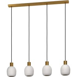 Eglo Pendellampe Manzanares Stahl 14.5 cm 110 cm - Farbe: messing gebürstet/smoky - Pendellampe