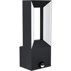 Eglo Wandlampe aussen Riforano Schwarz Aluminium 29 cm - LED - Lichtfarbe: Warmweiss - Material: Aluguss - Wandlampe aussen- LED Energiesparlampe