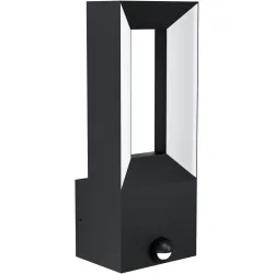 Eglo Wandlampe aussen Riforano Schwarz Aluminium 29 cm - LED - Lichtfarbe: Warmweiss - Material: Aluguss - Wandlampe aussen- LED Energiesparlampe