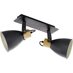 Eglo Spot Coswarth Grau Stahl/Holz 14 cm 24 cm - Farbe: anthrazit - Material: Holz/Stahl - Spot