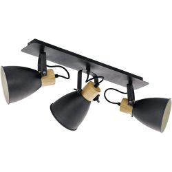 Eglo Spot Coswarth Grau Stahl/Holz 14 cm 24 cm - Farbe: anthrazit - Material: Holz/Stahl - Spot
