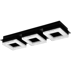 Eglo Deckenlampe Fradelo 1 Schwarz Stahl 14 cm 6 cm - LED - Lichtfarbe: Warmweiss - Deckenlampe- LED Energiesparlampe