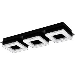 Eglo Deckenlampe Fradelo 1 Schwarz Stahl 14 cm 6 cm - LED - Lichtfarbe: Warmweiss - Deckenlampe- LED Energiesparlampe