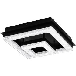 Eglo Deckenlampe Fradelo 1 Schwarz Stahl 26 cm 8.5 cm - LED - Lichtfarbe: Warmweiss - Deckenlampe- LED Energiesparlampe