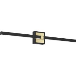 Eglo Wandlampe Peguera Schwarz Aluminium/Stahl 11 cm - Farbe: Schwarz/Messing - LED - Lichtfarbe: Warmweiss - Wandlampe- LED Energiesparlampe