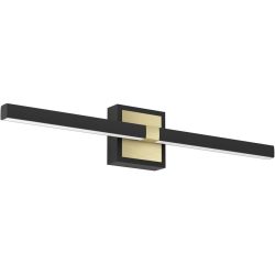 Eglo Wandlampe Peguera Schwarz Aluminium/Stahl 11 cm - Farbe: Schwarz/Messing - LED - Lichtfarbe: Warmweiss - Wandlampe- LED Energiesparlampe