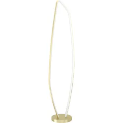 Eglo Stehlampe Vallerosa Aluminium/Stahl 128.5 cm - Farbe: messing gebürstet/smoky - LED - Lichtfarbe: Warmweiss - Stehlampe- LED Energiesparlampe