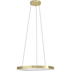Eglo Pendellampe Vallerosa Aluminium/Stahl 110 cm - Farbe: messing gebürstet/smoky - LED - Lichtfarbe: Warmweiss - Pendellampe- LED Energiesparlampe