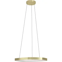 Eglo Pendellampe Vallerosa Aluminium/Stahl 110 cm - Farbe: messing gebürstet/smoky - LED - Lichtfarbe: Warmweiss - Pendellampe- LED Energiesparlampe