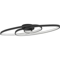 Eglo Deckenlampe Gianella Schwarz Aluminium/Stahl 30 cm 8 cm - LED - Lichtfarbe: Warmweiss - Deckenlampe- LED Energiesparlampe