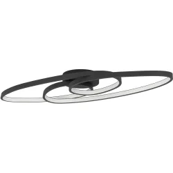 Eglo Deckenlampe Gianella Schwarz Aluminium/Stahl 30 cm 8 cm - LED - Lichtfarbe: Warmweiss - Deckenlampe- LED Energiesparlampe