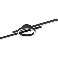 Eglo Deckenlampe Amandolo Schwarz Aluminium/Stahl 20 cm 7.5 cm - LED - Deckenlampe- LED Energiesparlampe