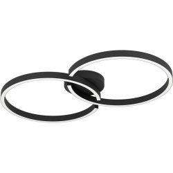 Eglo Deckenlampe Amandolo Schwarz Aluminium/Stahl 38 cm 6.5 cm - LED - Deckenlampe- LED Energiesparlampe