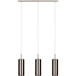 Eglo Pendellampe Selvino Grau Stahl 10 cm 110 cm - Farbe: Nickel matt - Pendellampe