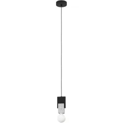 Eglo Pendellampe Lobatia Schwarz Stahl/Holz 110 cm - Material: Holz/Stahl - Pendellampe