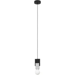 Eglo Pendellampe Lobatia Schwarz Stahl/Holz 110 cm - Material: Holz/Stahl - Pendellampe