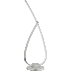 Eglo Tischlampe Palozza 1 Silber Aluminium 11 cm 42 cm - LED - Lichtfarbe: Warmweiss - Tischlampe- LED Energiesparlampe