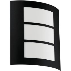 Eglo Wandlampe aussen City Schwarz Stahl verzinkt 26 cm - Wandlampe aussen