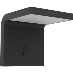 Eglo Solaraussenlampe Spiante Schwarz Kunststoff 14 cm - Lichtfarbe: Helles Neutralweiss - Solaraussenlampe