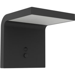 Eglo Solaraussenlampe Spiante Schwarz Kunststoff 14 cm - Lichtfarbe: Helles Neutralweiss - Solaraussenlampe