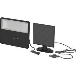 Eglo Solaraussenlampe Panettieri Schwarz Kunststoff 17 cm - Lichtfarbe: Helles Neutralweiss - Solaraussenlampe