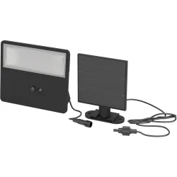 Eglo Solaraussenlampe Panettieri Schwarz Kunststoff 17 cm - Lichtfarbe: Helles Neutralweiss - Solaraussenlampe