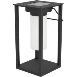 Eglo Solaraussenlampe Usigni Schwarz Kunststoff 15 cm 28 cm - Lichtfarbe: Helles Neutralweiss - Solaraussenlampe