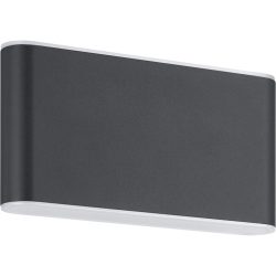 Eglo Wandlampe aussen Grutti Grau Aluminium 9 cm - Farbe: anthrazit - LED - Wandlampe aussen- LED Energiesparlampe