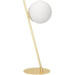 Eglo Tischlampe Rondo 4 Stahl 18 cm 56.5 cm - Farbe: messing gebürstet/smoky - Tischlampe