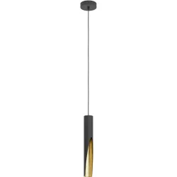 Eglo Pendellampe Barbotto Gold/Schwarz Stahl 110 cm - Farbe: schwarz-gold - Pendellampe