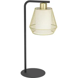 Eglo Tischlampe Ciudadela Schwarz Stahl 18 cm 50 cm - Tischlampe
