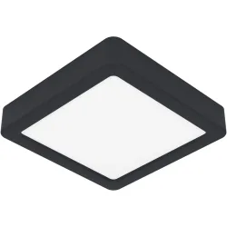 Eglo Deckenlampe Fueva 5 Schwarz Stahl 16 cm 2.8 cm - LED - Lichtfarbe: Warmweiss - Deckenlampe- LED Energiesparlampe