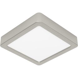 Eglo Deckenlampe Fueva 5 Grau Stahl 16 cm 2.8 cm - Farbe: Nickel matt - LED - Lichtfarbe: Warmweiss - Deckenlampe- LED Energiesparlampe
