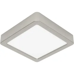 Eglo Deckenlampe Fueva 5 Grau Stahl 16 cm 2.8 cm - Farbe: Nickel matt - LED - Lichtfarbe: Warmweiss - Deckenlampe- LED Energiesparlampe