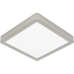 Eglo Deckenlampe Fueva 5 Grau Stahl 21 cm 2.8 cm - Farbe: Nickel matt - LED - Lichtfarbe: Warmweiss - Deckenlampe- LED Energiesparlampe