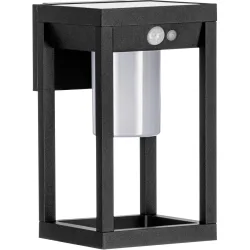 Eglo Solaraussenlampe Martano Schwarz Aluminium 15 cm 27 cm - Lichtfarbe: Helles Neutralweiss - Solaraussenlampe