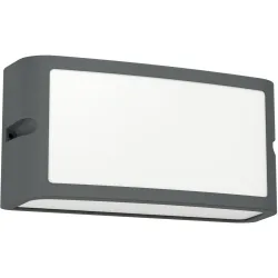 Eglo Wandlampe aussen Camarda Grau Aluminium 11 cm - Farbe: anthrazit - LED - Lichtfarbe: Helles Neutralweiss - Wandlampe aussen- LED Energiesparlampe