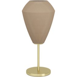 Eglo Tischlampe Caprarola Stahl 46 cm - Farbe: messing gebürstet/smoky - Tischlampe